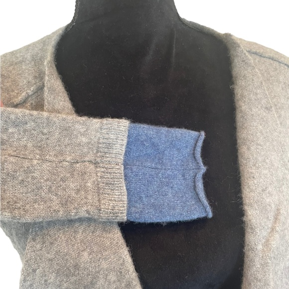Gharani Strok London grey cashmere open front long sleeve crop cardigan medium - Picture 7 of 10